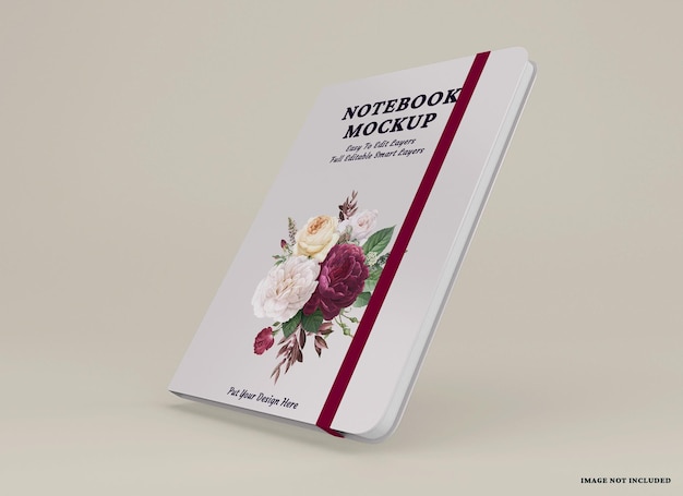 realistyczna makieta okładki notebooka