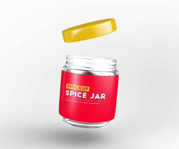 Realistyczna Makieta Spice Jar Dla Brandingu I Tożsamości