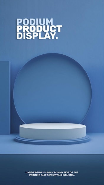 realistyczna makieta wyświetlacza na podium do sceny prezentacji produktu wyświetlanie produktu renderowania 3d