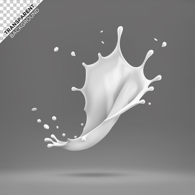 PSD realistyczna plamka mleka na przezroczystym tle