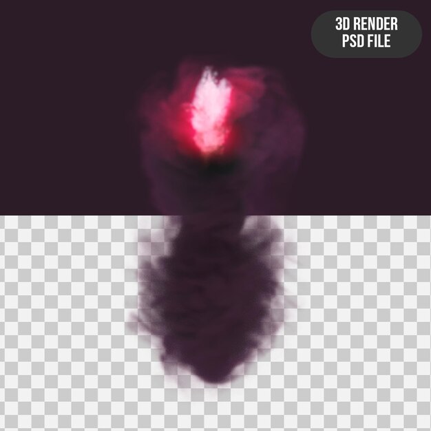 PSD realistyczna różowa eksplozja renderowania 3d