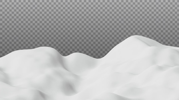 PSD realistyczna scena śnieżna w renderowaniu 3d dla koncepcji krajobrazu