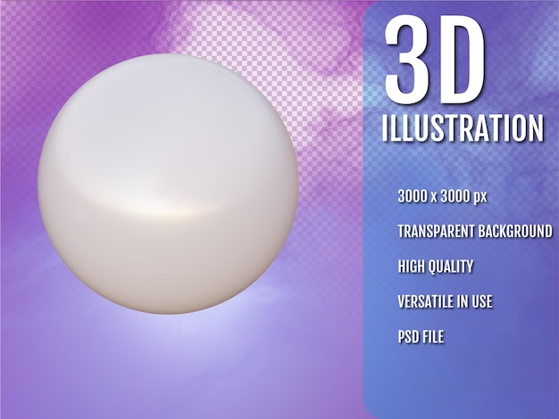 PSD realistyczne perły perłowe do kolekcji mody renderowania 3d