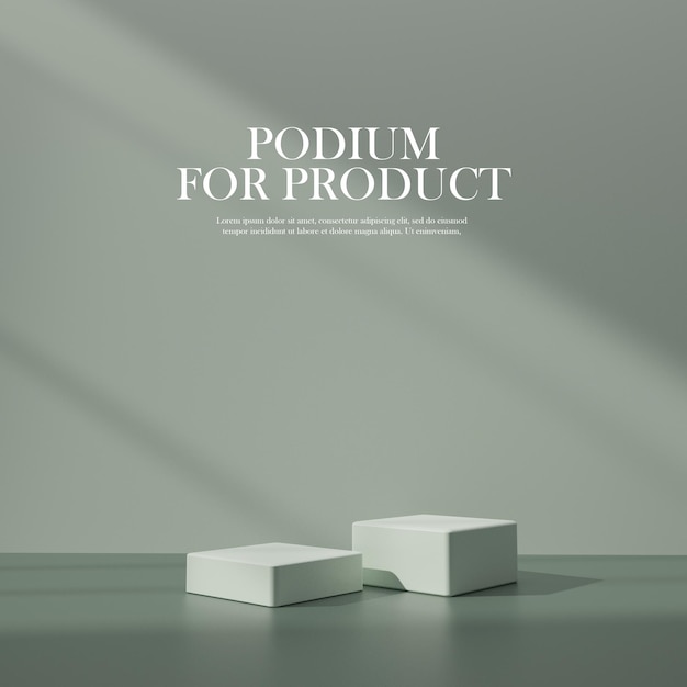 Realistyczne Podium 3d Z Efektem Nakładki Cienia Do Prezentacji Produktu