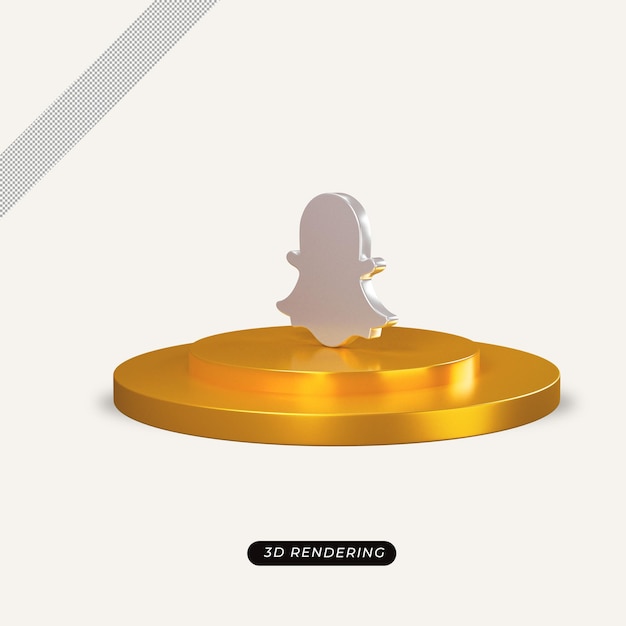 PSD realistyczne renderowanie 3d ikony snapchat