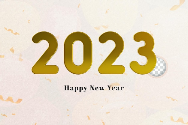 Realistyczne Renderowanie 3d Tekst 2023 Na Obchody Nowego Roku Szczęśliwego Nowego Roku Koncepcji