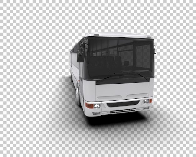 Realistyczny autobus izolowany na tle ilustracja renderingu 3D