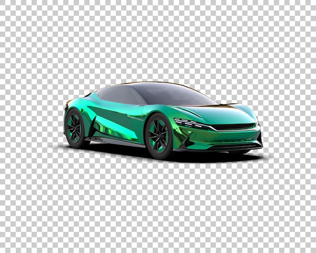 Realistyczny samochód sportowy izolowany na tle ilustracja renderingu 3D