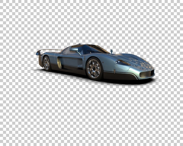 Realistyczny samochód sportowy izolowany na tle ilustracja renderingu 3D