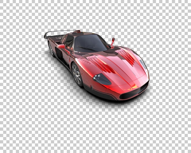 Realistyczny samochód sportowy izolowany na tle ilustracja renderingu 3D