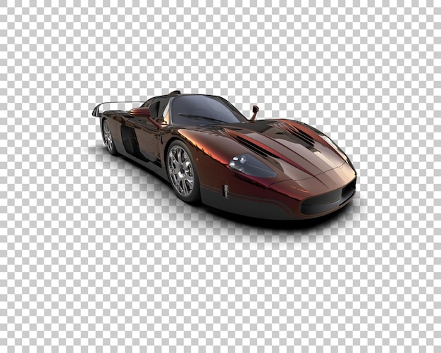 Realistyczny samochód sportowy izolowany na tle ilustracja renderingu 3D
