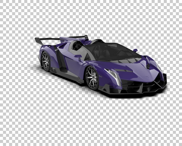 Realistyczny samochód sportowy izolowany na tle ilustracja renderingu 3D