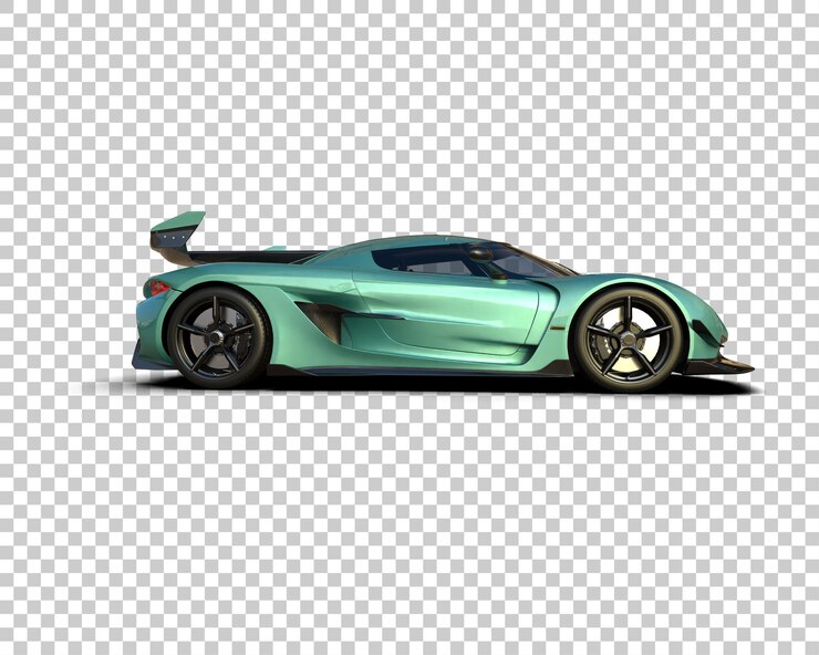 PSD realistyczny samochód sportowy izolowany na tle ilustracja renderingu 3d