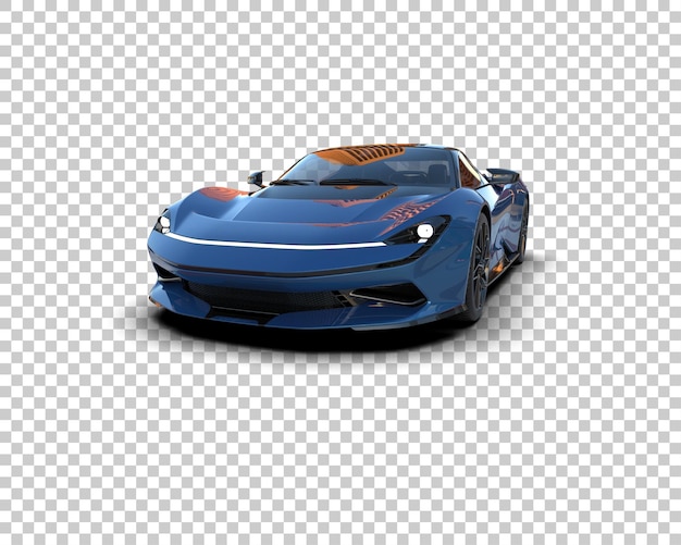 Realistyczny samochód sportowy izolowany na tle ilustracja renderingu 3D