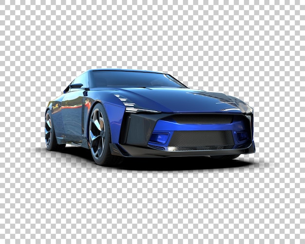 Realistyczny samochód sportowy izolowany na tle ilustracja renderingu 3D