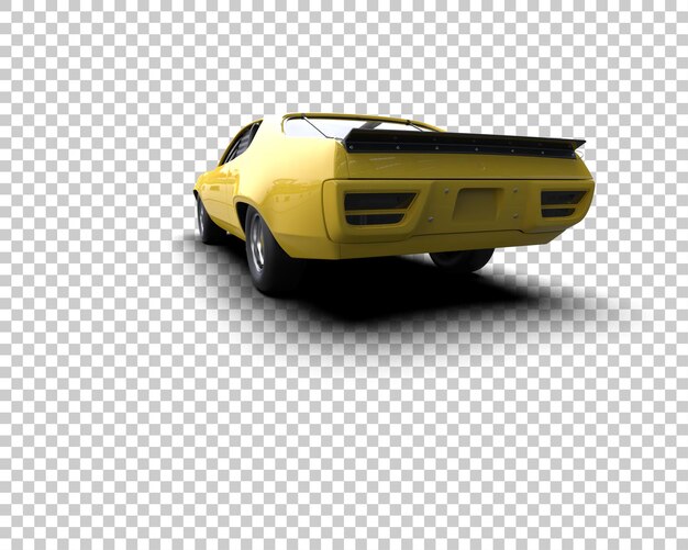 Realistyczny samochód wyścigowy izolowany na tle ilustracja renderingu 3D
