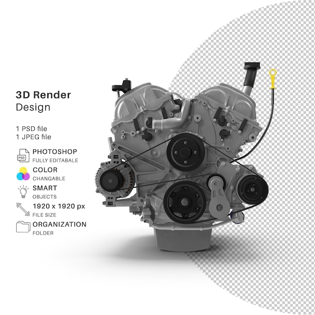 PSD realistyczny silnik samochodowy