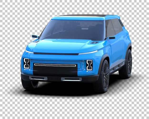 Realistyczny SUV odizolowany na tle ilustracja renderingu 3D