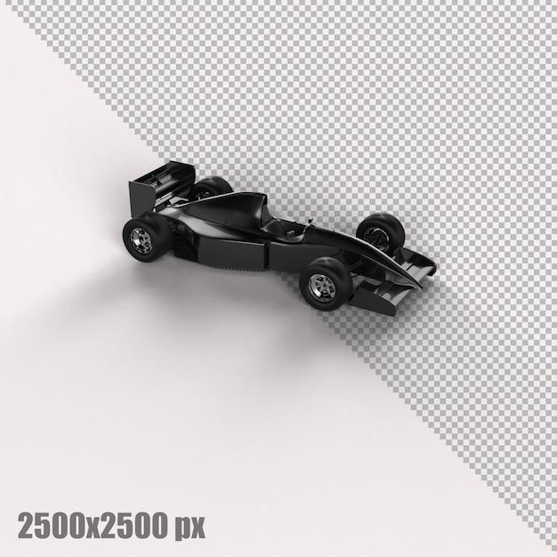 PSD realistyczny szary samochód formuły 1 w renderowaniu 3d