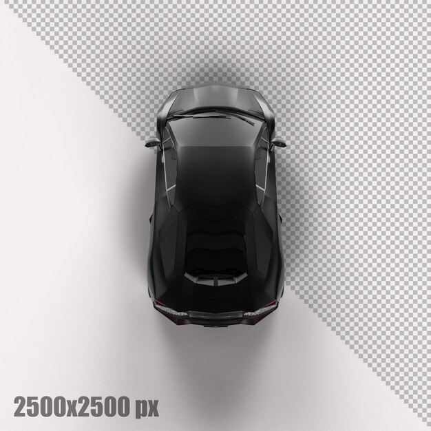 PSD realistyczny szary samochód sportowy w renderowaniu 3d