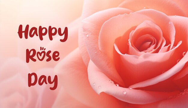 PSD realistyczny szczęśliwy dzień róż z czerwonymi różami