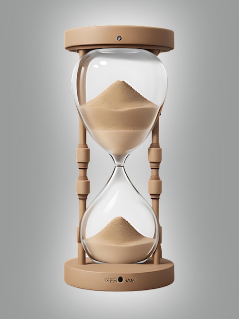 PSD realistyczny zegarek piaskowy na białym tle wysokiej jakości ilustracja zegarka