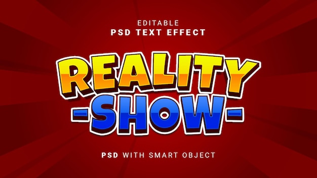 Reality show teksteffect