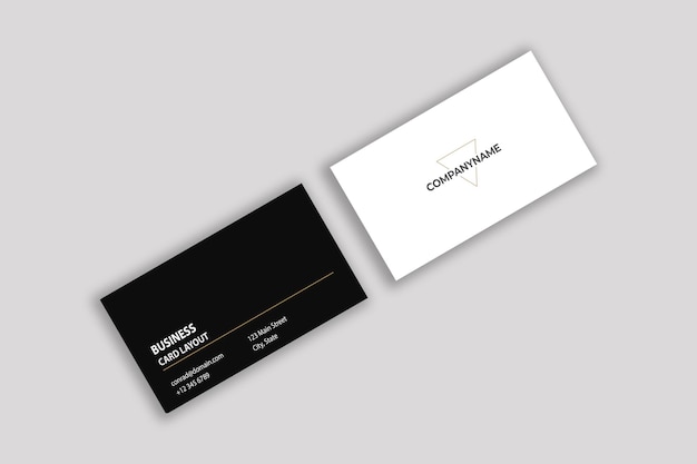 realstic black amp white business card design