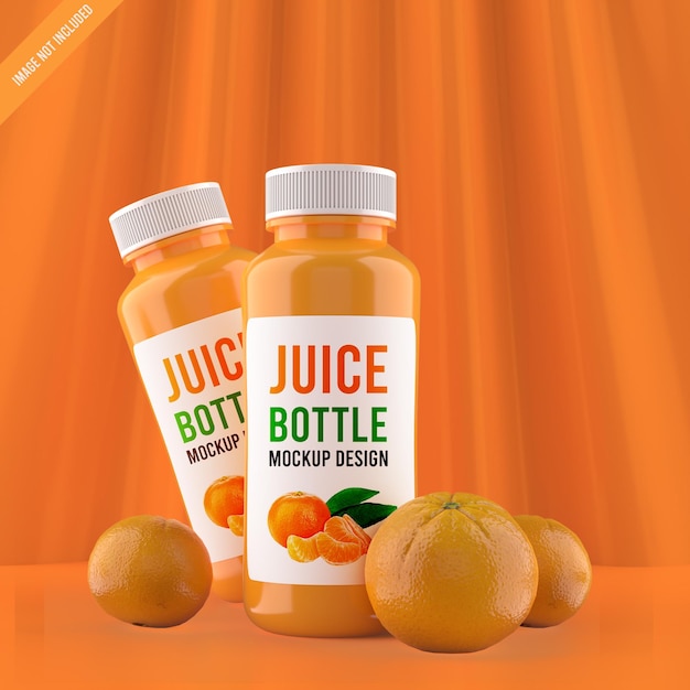 Realstick juice bottle mockup