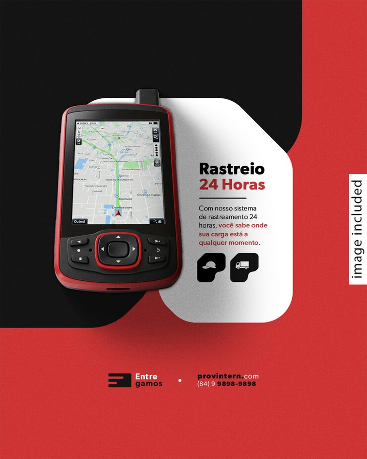 PSD realtime gps tracking advertisement post flyer template editavel