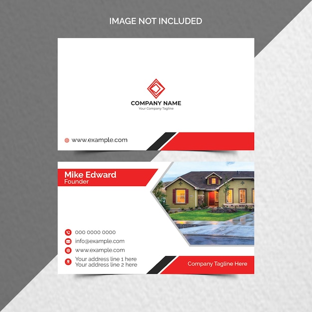 PSD realtor business card design template for real estate business