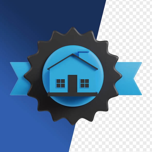 PSD realtor en eigendom 3d icoon render clipart voor onroerend goed bedrijf