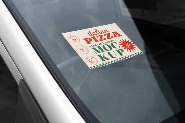 PSD rear car window mockup