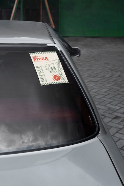 PSD rear car window mockup