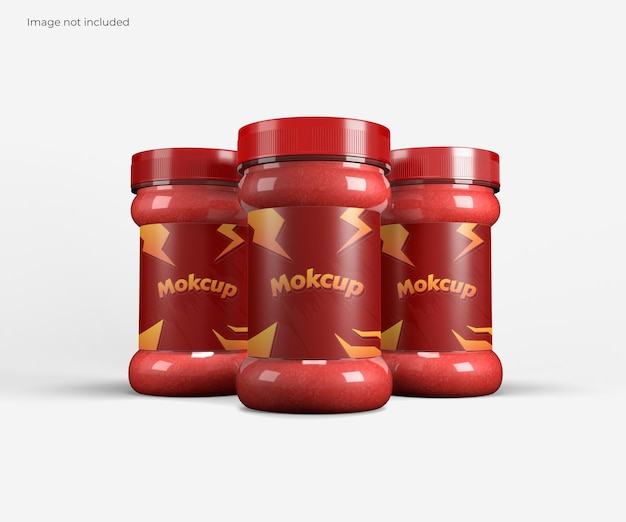 PSD reaslistic jar mockup for branding