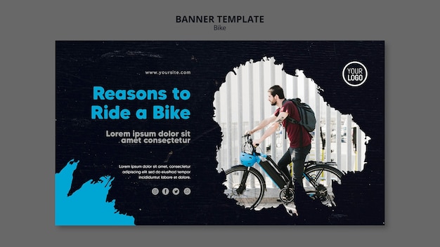 PSD reasons to ride a bike template banner