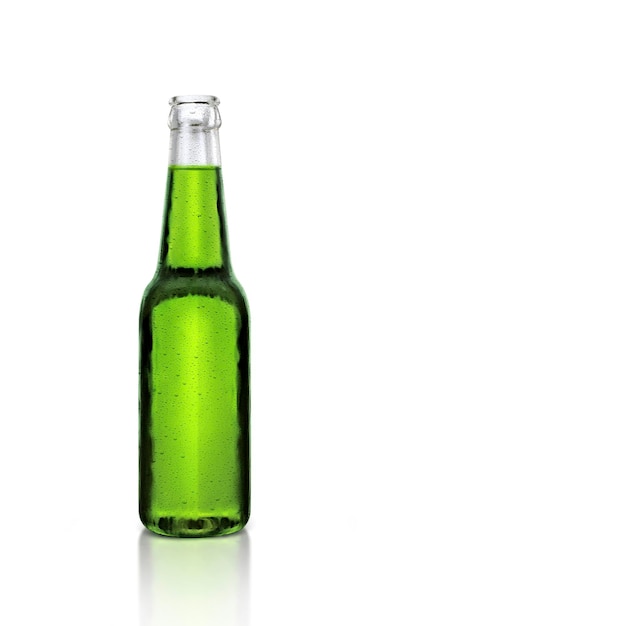 PSD recently opened beer bottle transparent background