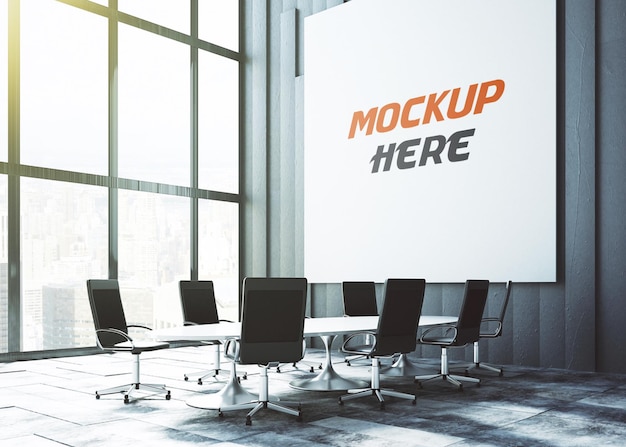 Mockup logo reception mockup logo ufficio mockup logo sala conferenze