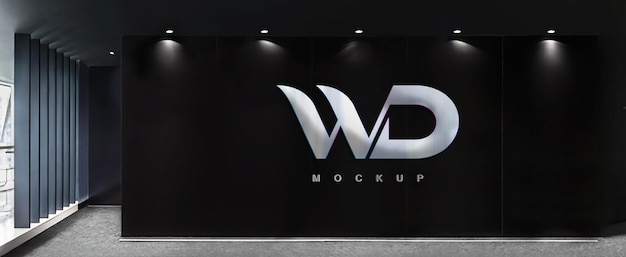 Mockup logo reception mockup logo ufficio mockup logo sala conferenze