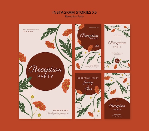Reception party template design