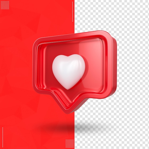 Rechterzijde instagram pictogram geïsoleerd in 3D-rendering