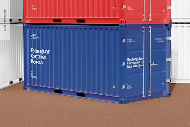Rechthoekig containermodel, linkeraanzicht