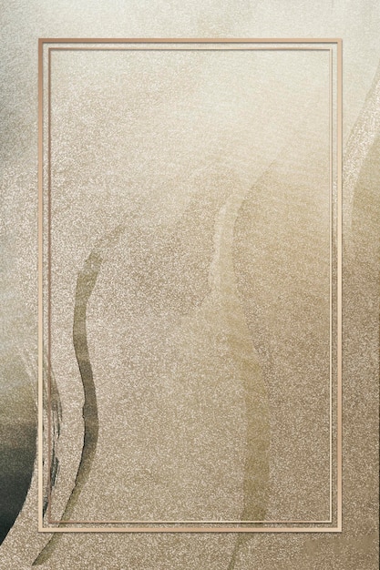 Rechthoekig gouden frame op glitter achtergrond afbeelding