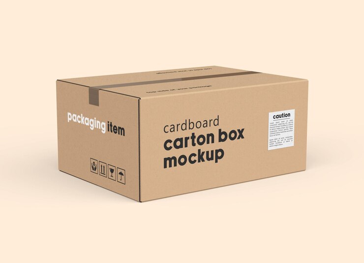 Rechthoekige kartonnen doos mockup