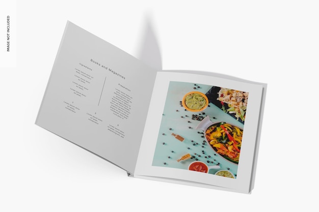 Открыт макет книги рецептов