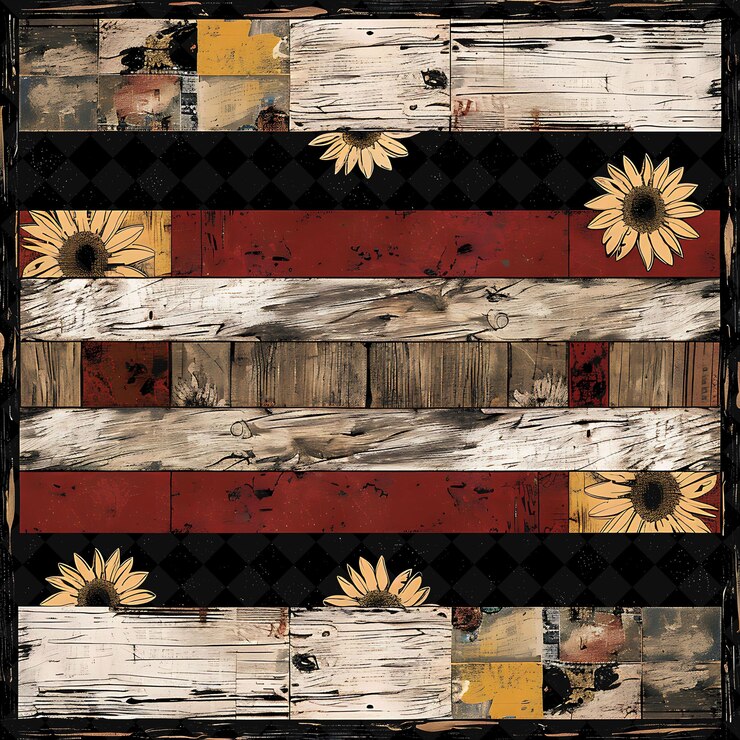 PSD reclaimed barn wood with patchwork borderlines design highli png collage art collections