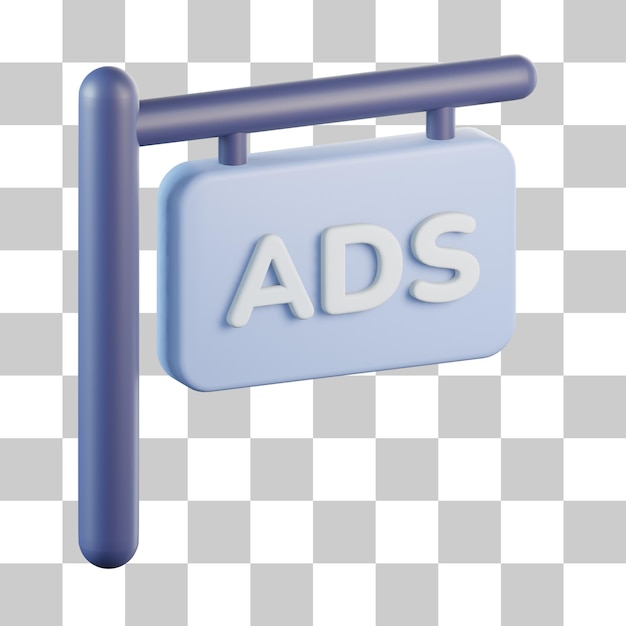 Reclame hangend uithangbord 3d-pictogram