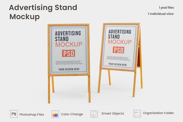 Reclamestandaard banner mockup-ontwerp premium psd