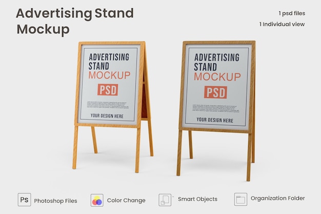 PSD reclamestandaard banner mockup-ontwerp premium psd