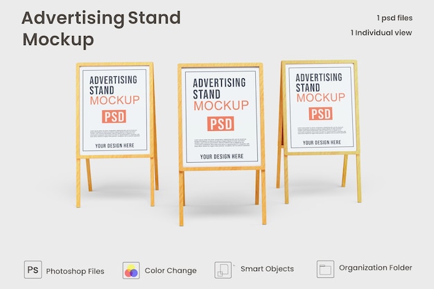 Reclamestandaard banner mockup-ontwerp premium psd